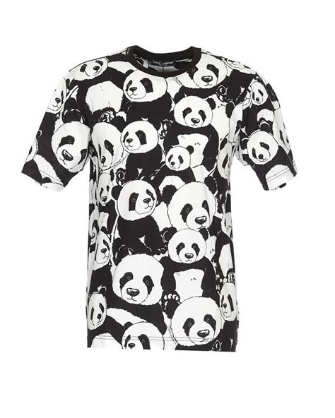 dolce gabbana panda|Dolce & Gabbana Panda Print Pure Cotton Shirt .